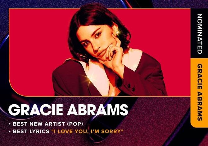 GRACIE ABRAMS The Secret of Us Deluxe Tour August 6  & August 7, 2025  $30.00 @ Kia Forum ***PLEASE WRITE YOUR HOTEL NAME AND SHUTTLE TIME IN NOTES SECTION***