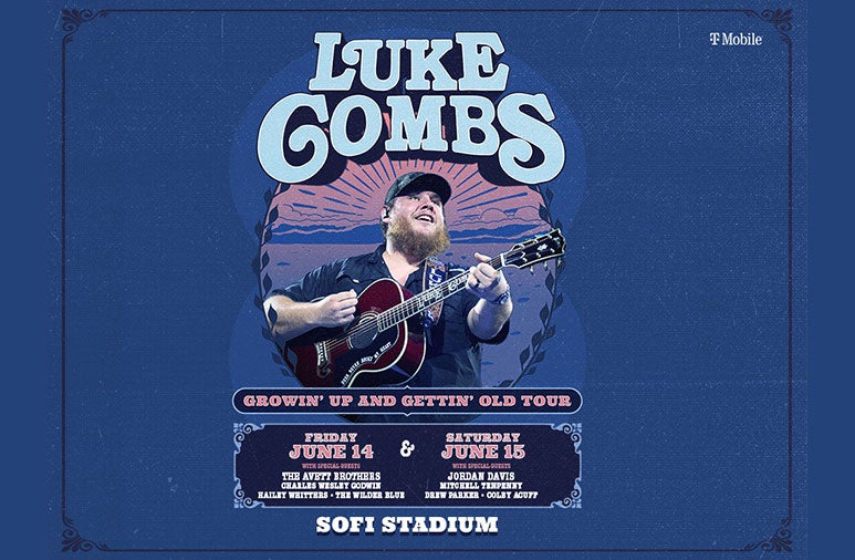 Luke Combs Growing’ Up and Getting’ Old Tour@ So Fi Stadium Friday June 14 & June 15 2024 / 5:45 pm 5:45pm $45.00 ***PLEASE WRITE YOUR  HOTEL NAME AND SHUTTLE TIME IN NOTES SECTION***