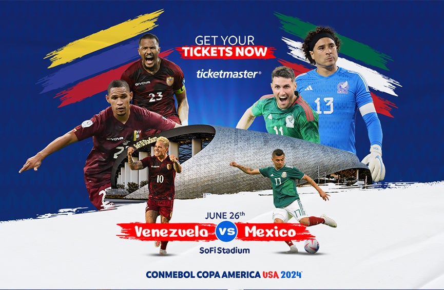 Copa América: Venezuela vs. Mexico Wednesday, Shuttle Time for June  24th,/25th,/26th/ 27th,Games @ 6:00 pm Departure’s 3:30 pm, 4:30 pm ,5:30 pm, 6:30pm, @ SOFI Stadium.